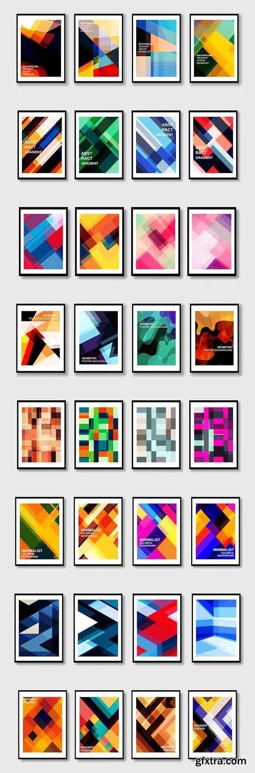 Abstract design geometric gradient poster and cover modern background color