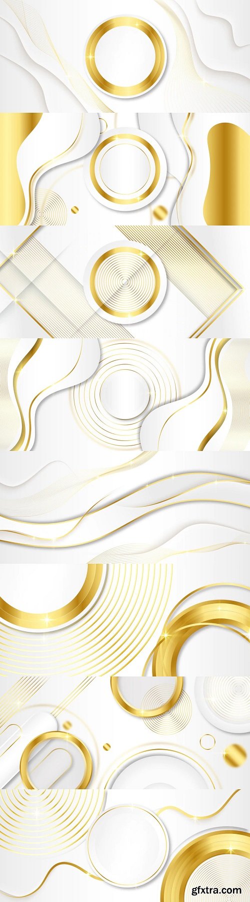 Modern white and gold abstract background