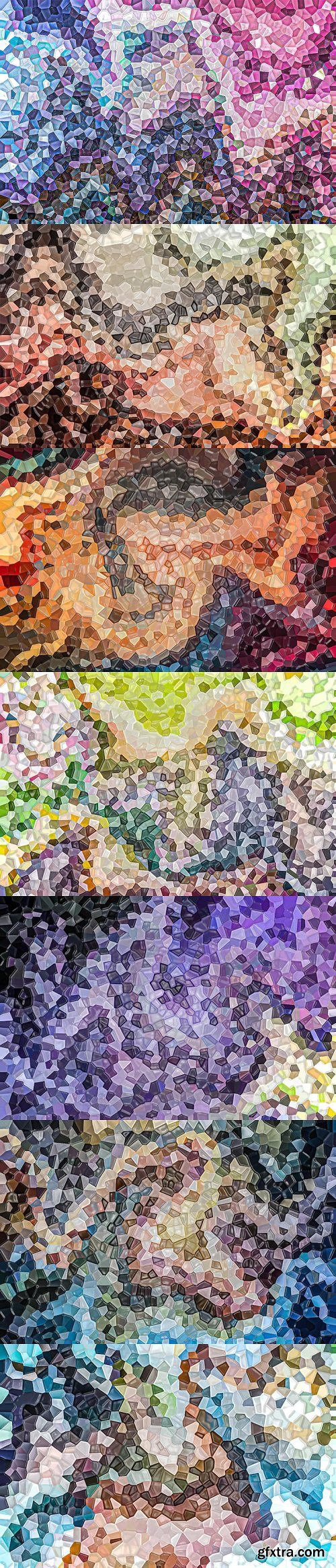 Abstract nature low poly marble plastic stony mosaic tiles texture background