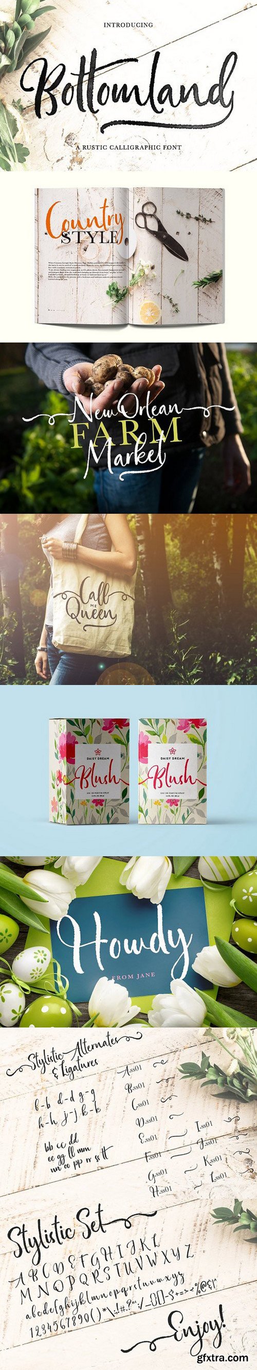 Bottomland Ink Script Font