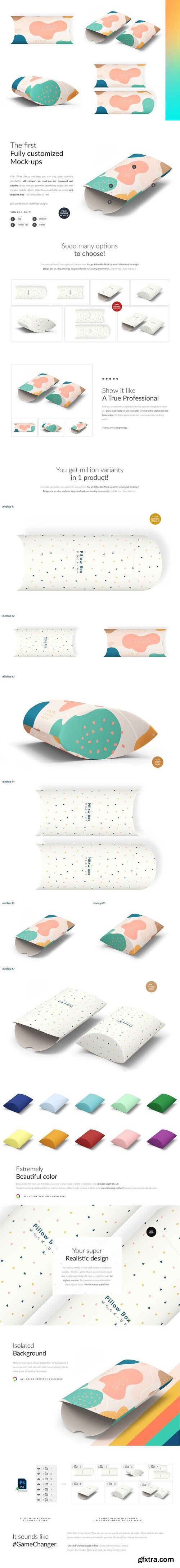 CreativeMarket - Pillow Box 7xMock-ups 6637746