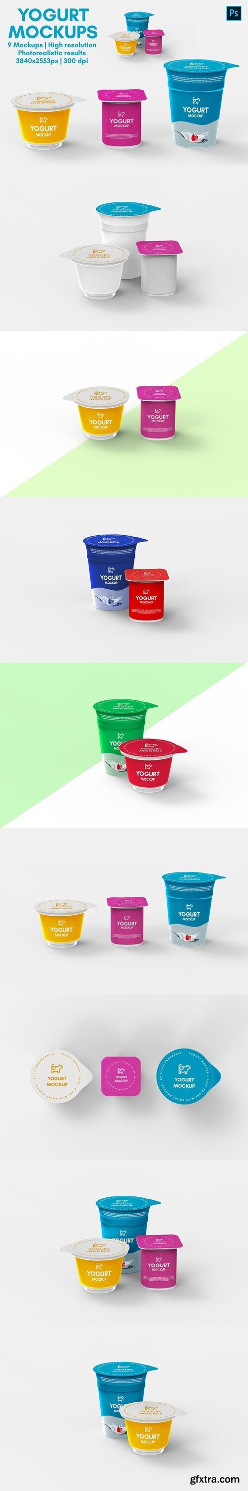 CreativeMarket - Yogurt Mockups - 9 Views 4768962