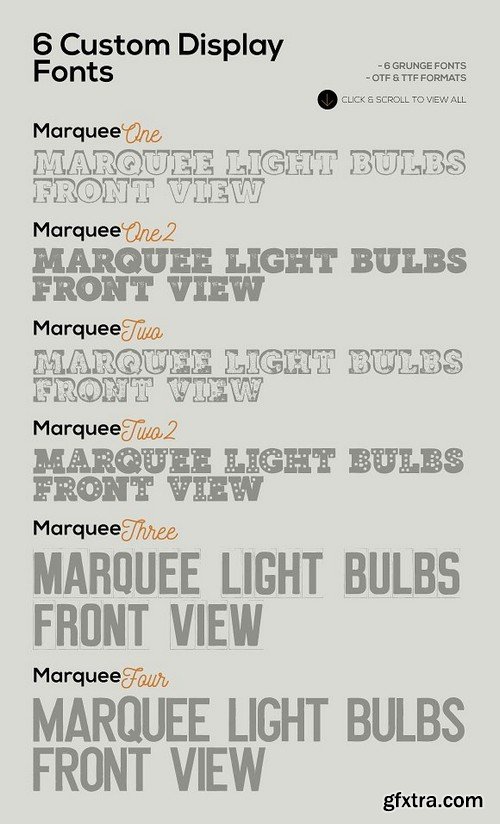 Marquee Light Bulbs - Front View