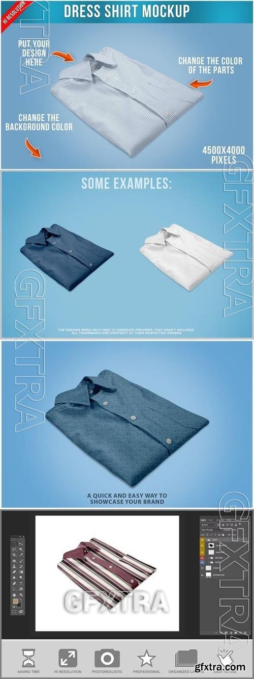 Dress Shirt Mockup Template U59XMEV