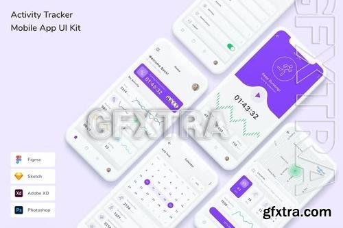 Activity Tracker Mobile App UI Kit RY5J483