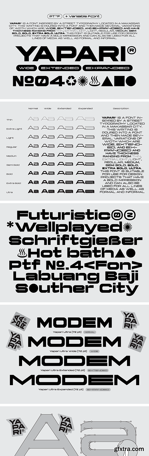 Yapari Font Family