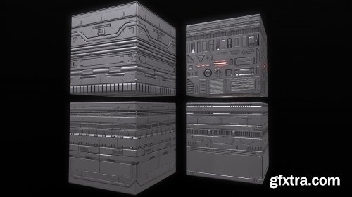 Artstation – Sci-fi trim sheet textures