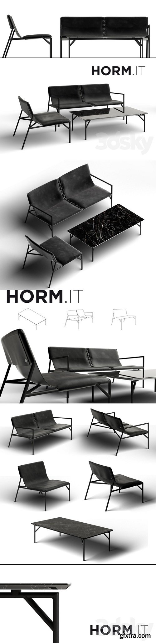 HORM.IT Tout le Jour Sofa & Coffee Table