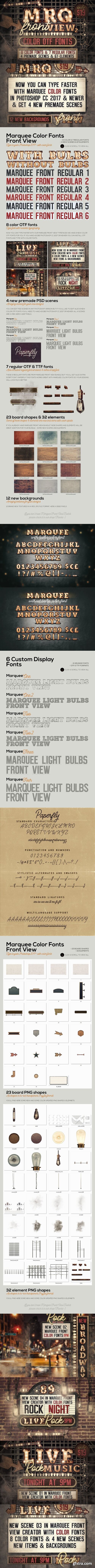 CreativeMarket - Marquee Front View - Color Fonts 2453416