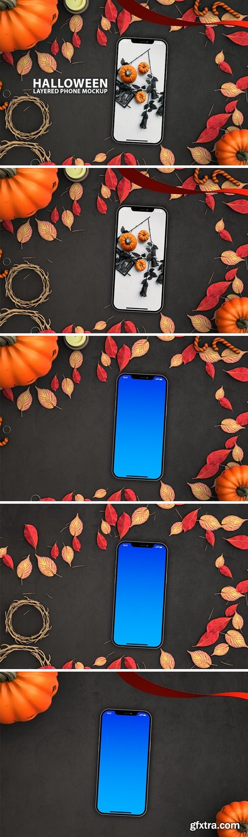 Halloween Layered iPhone Mockup NFW234V