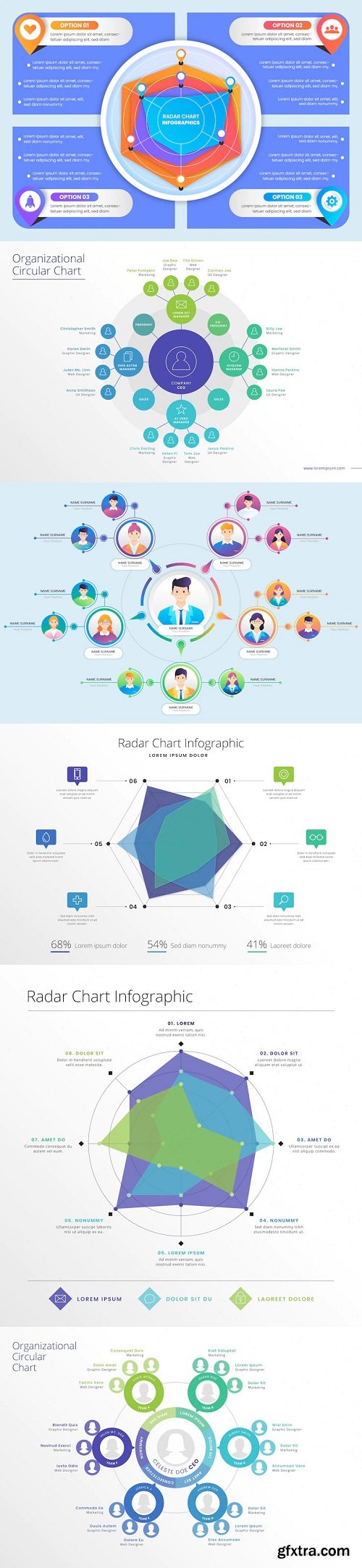 Flat & gradient design chart template