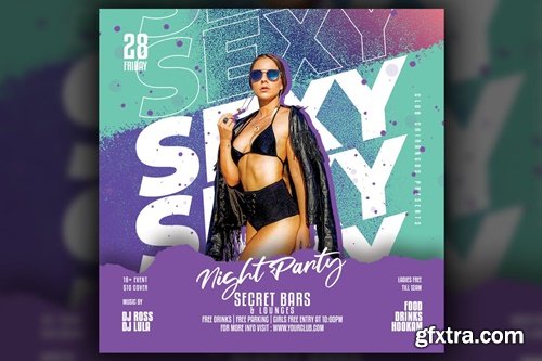 Night Club Flyer Template 6E7QJBE