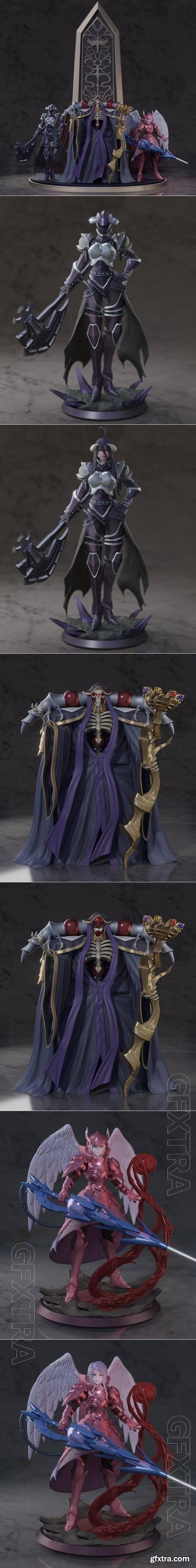 Overlord Diorama - Ainz, Albedo and Shalltear 3D Print