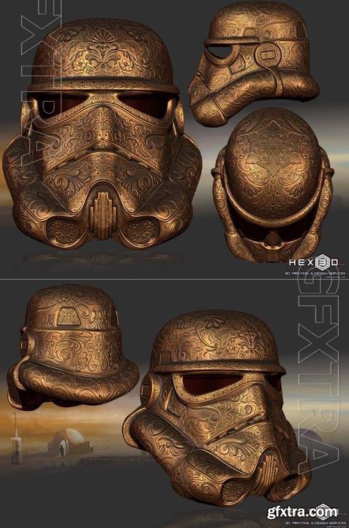 Carved Trooper Helmet 3D Print