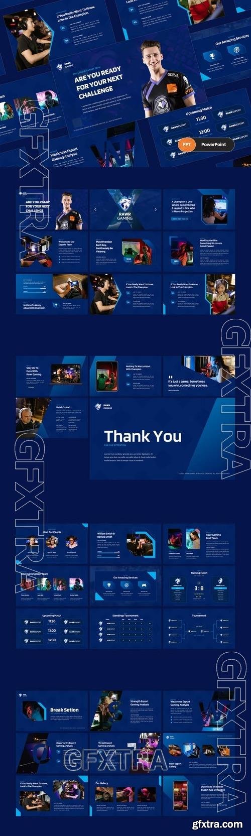 Rawr - eSports & Gaming PowerPoint Template MG76MZP