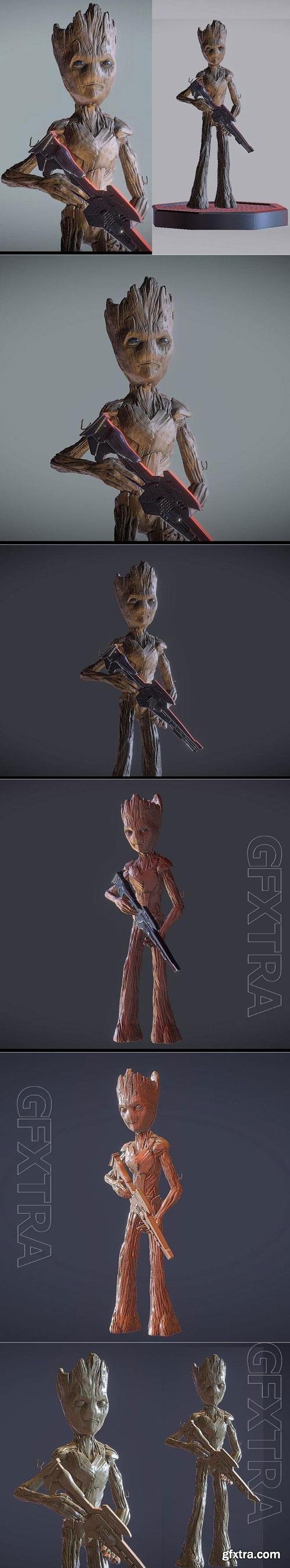 Teenage Groot Inspirited 3D Print