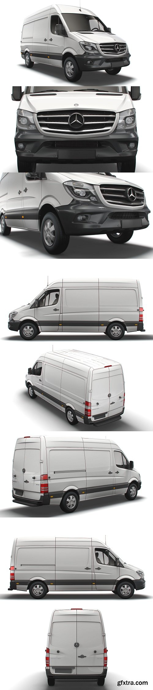 Mercedes Benz Sprinter Van L2H2 2018 3d model