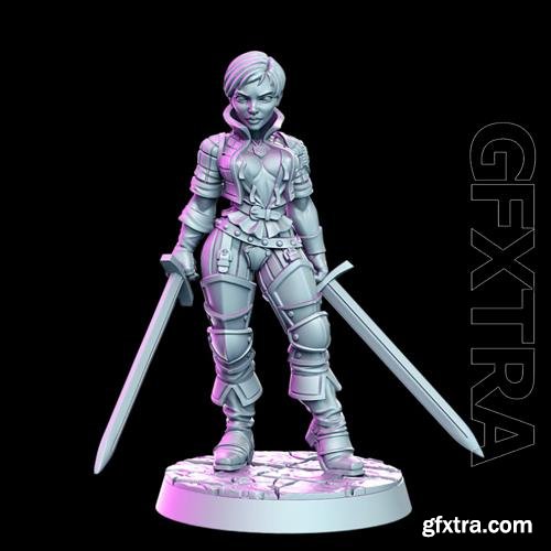 Daena - Female Knight 3D Print