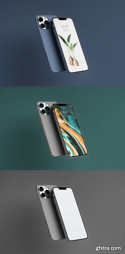 Iphone Mockup Front And Back View Gfxtra