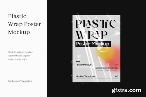 Plastic Wrap Poster Mockup 8TF62ZD