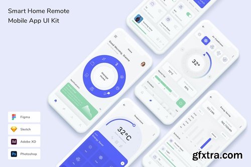 Smart Home Remote Mobile App UI Kit FFQLKDC