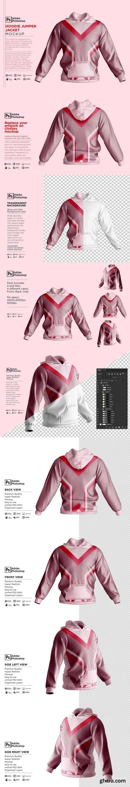 CreativeMarket - Hoodie Jumper Jacket Mockup 7357179