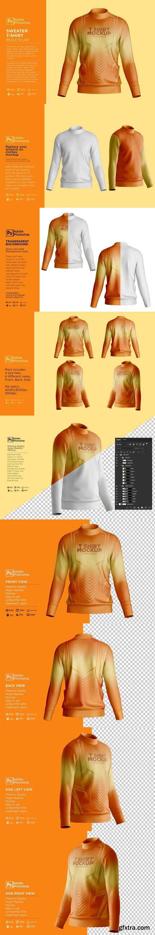 CreativeMarket - Sweater T-Shirt Mockup 7361809