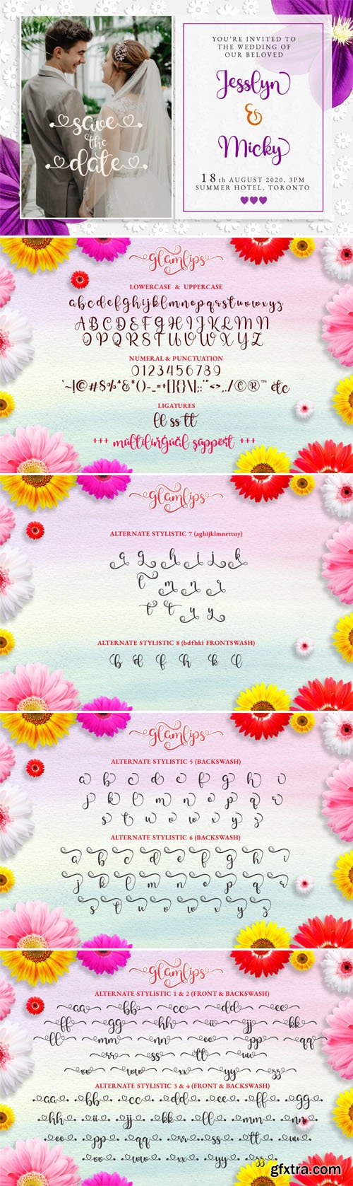 Glamlips - Sweet Calligraphy Script Font
