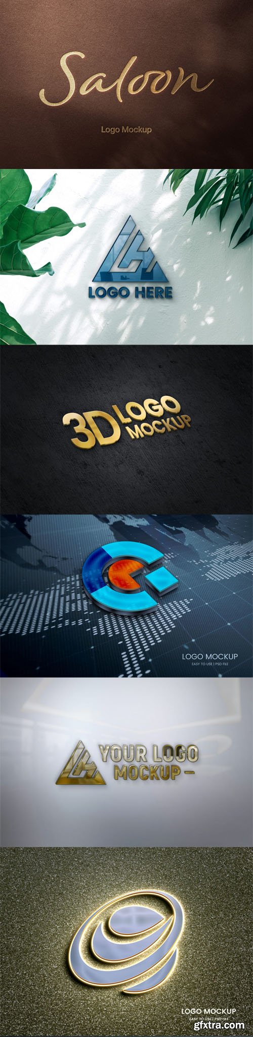 18 Realistic Logo PSD Mockups Templates