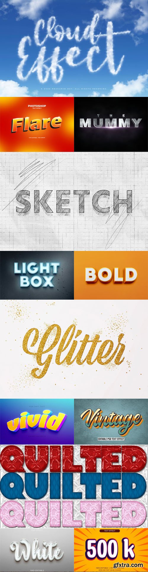 3D Text Effect & Styles for Photoshop & Illustrator