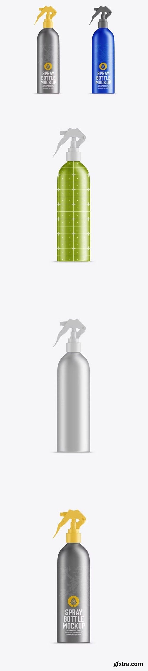 Metallic Spray Bottle Mockup