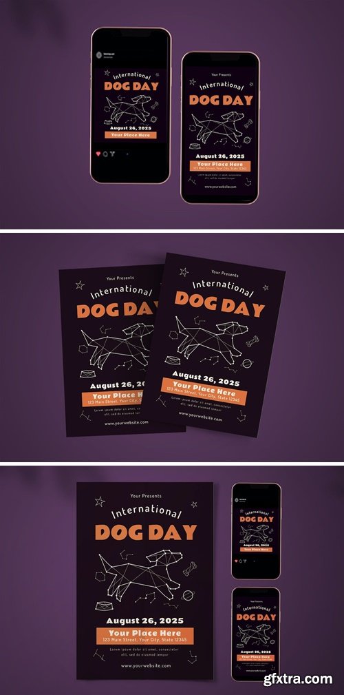 International Dog Day Flyer Set VKVKA5P