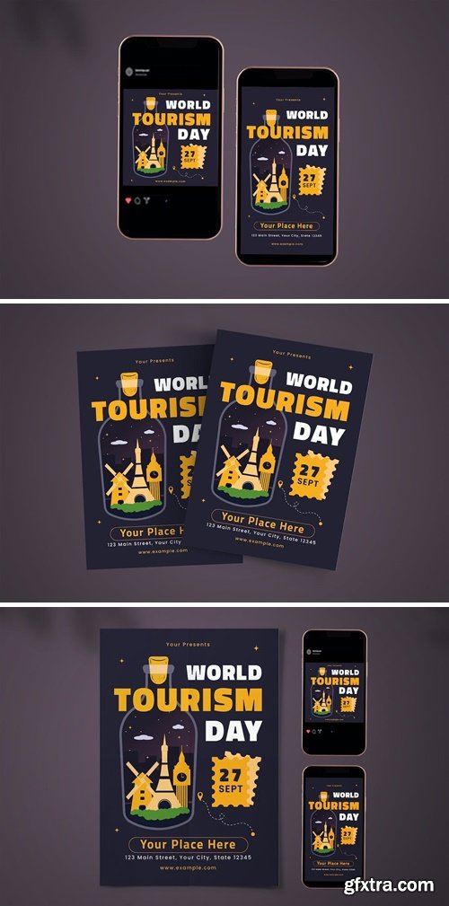 World Tourism Day Flyer Set DKV7TW4