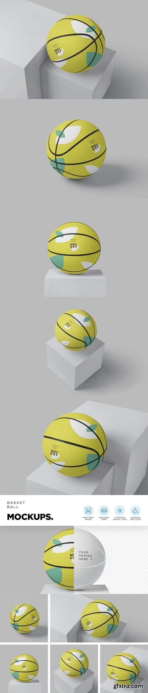 CreativeMarket - Basket Ball Mockups 6913777