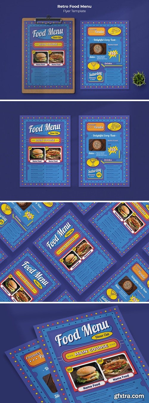 Retro Food Menu Flyer 429Y4E4