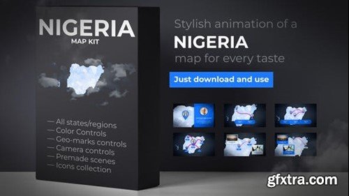 Videohive Nigeria Map - Federal Republic of Nigeria Map Kit 39221148