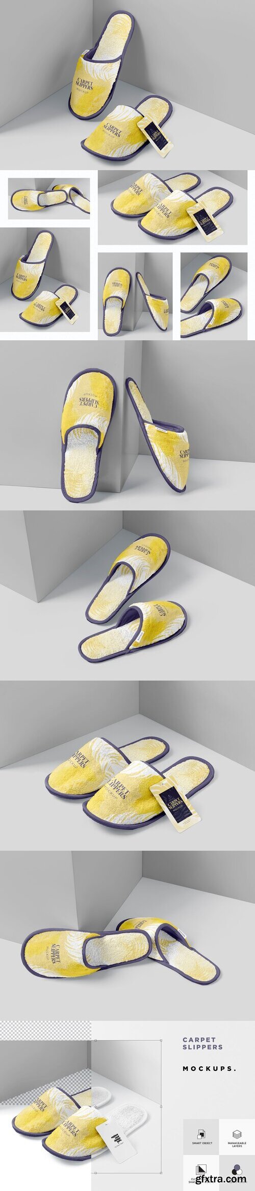 CreativeMarket - Carpet Slipper Mockups 6092967