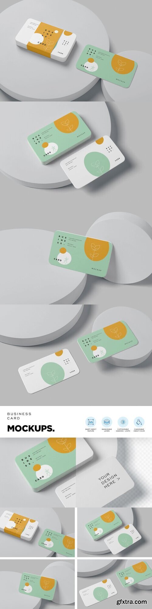 CreativeMarket - US Size Business Card Mockups 6688857