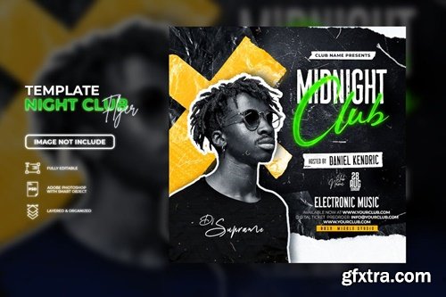 Midnight Party Club Flyer Z6CKBG2