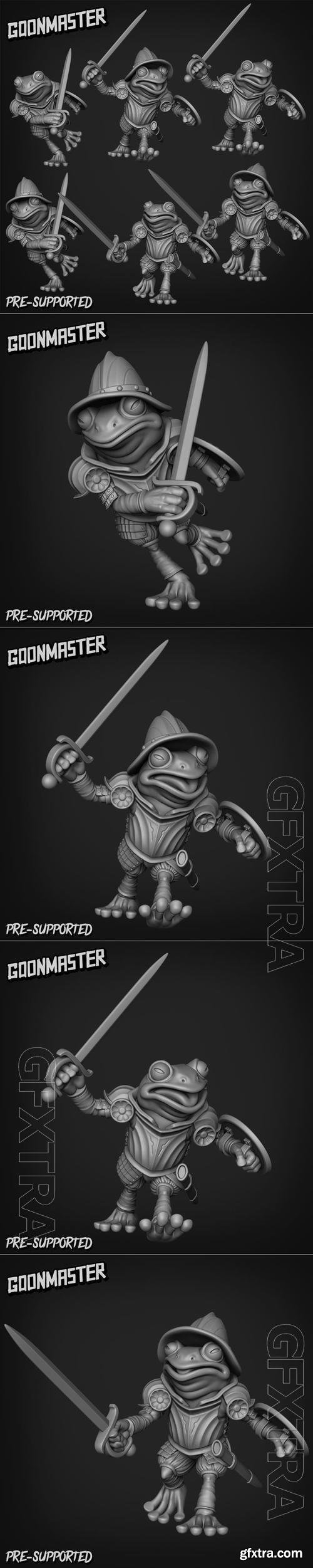 Goon Master Games - Sacred Swamp - Frog Swordsmen 3D Print