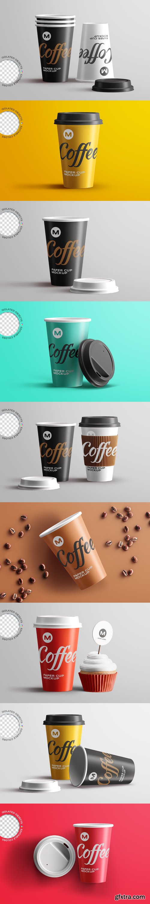 Take away paper coffee cup product mockup