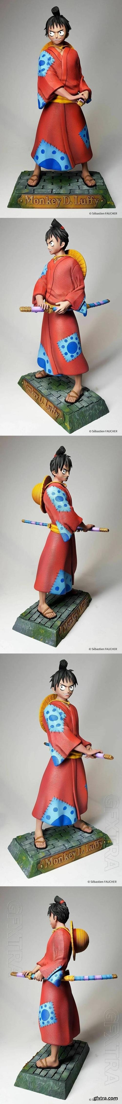 Luffy Japan World Fan Art - One Piece 3D Print