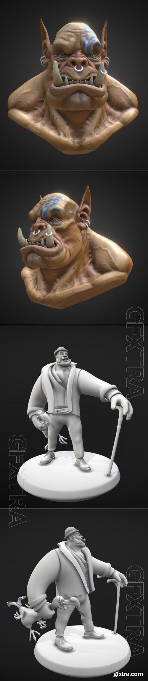 Orcish Bust and Mr Hyde 3D Print