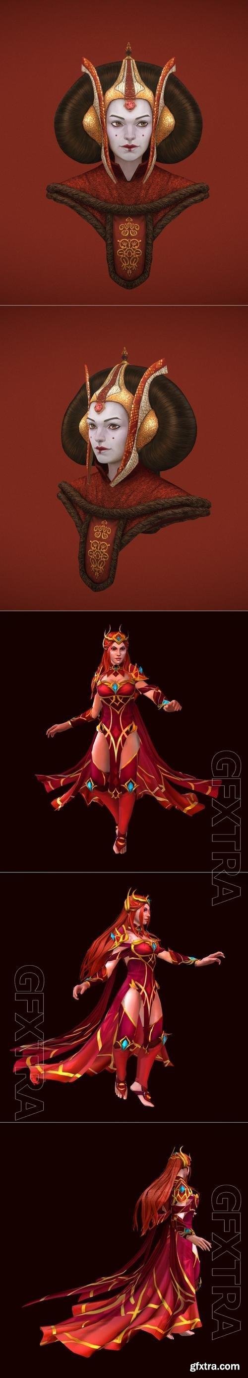 Queen Amidala and Lina Queen of Misrule Dota Set 3D Print