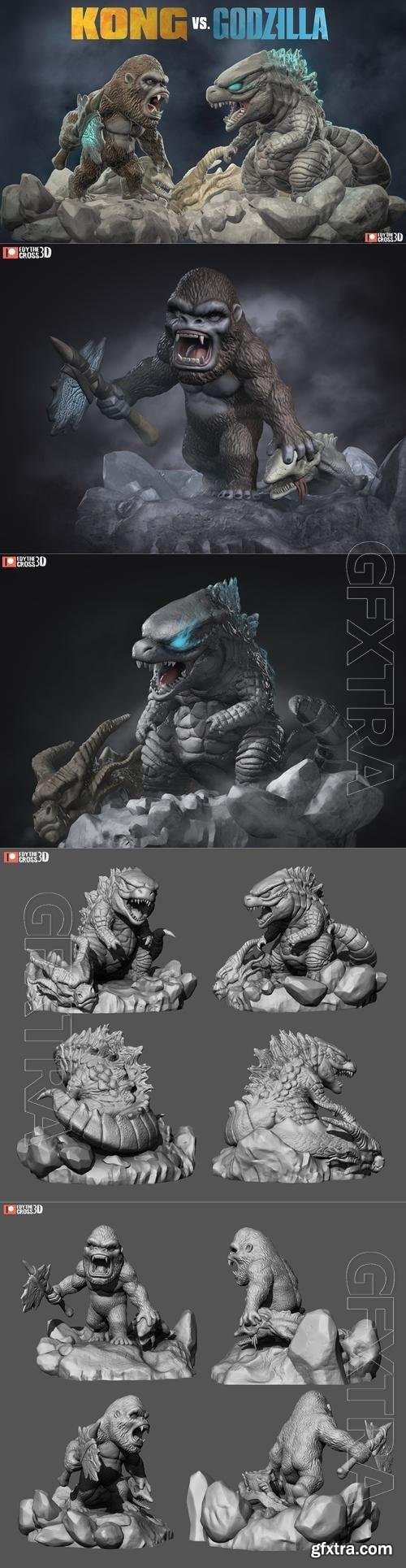 Kong and Godzilla 3D Print