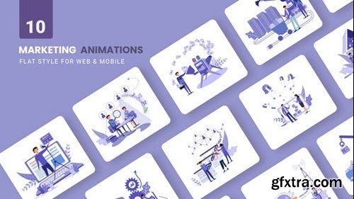 Videohive Digital Marketing Animations - Flat Concept 39242084