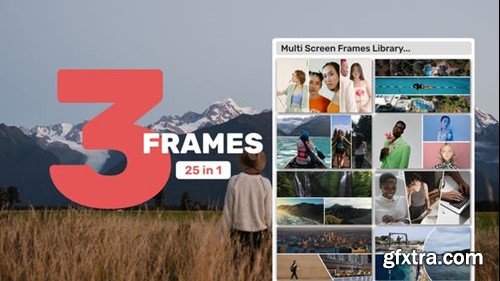 Videohive Multi Screen Frames Library - 3 Frames 39285669