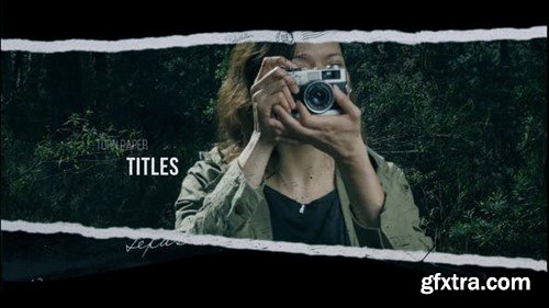 Videohive Torn Paper Film Titles 39313788