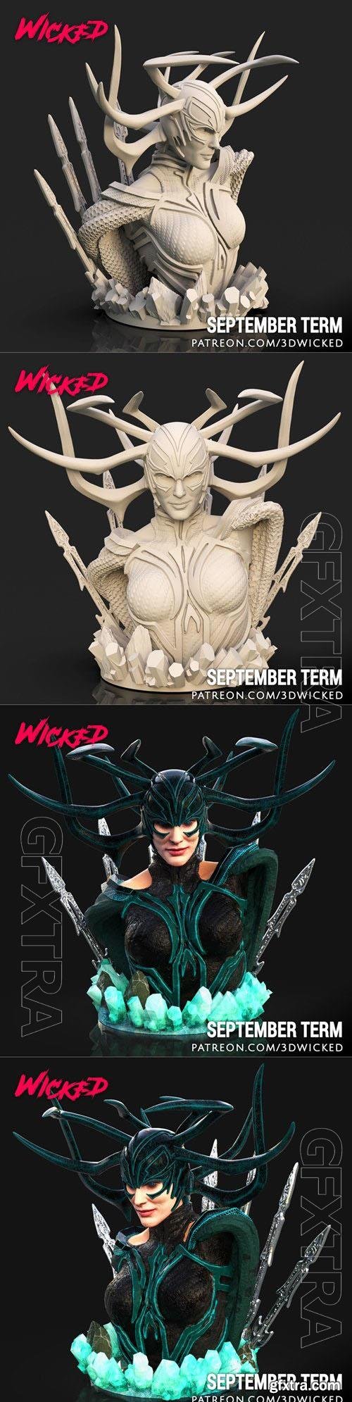 Hela Bust 3D Print