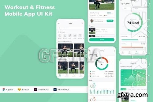 Workout & Fitness Mobile App UI Kit W7TYHEN